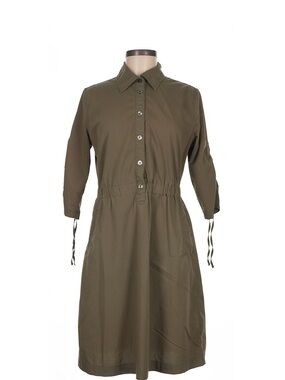 Converse Olive Button-Front Drawstring Waist Jumpsuit